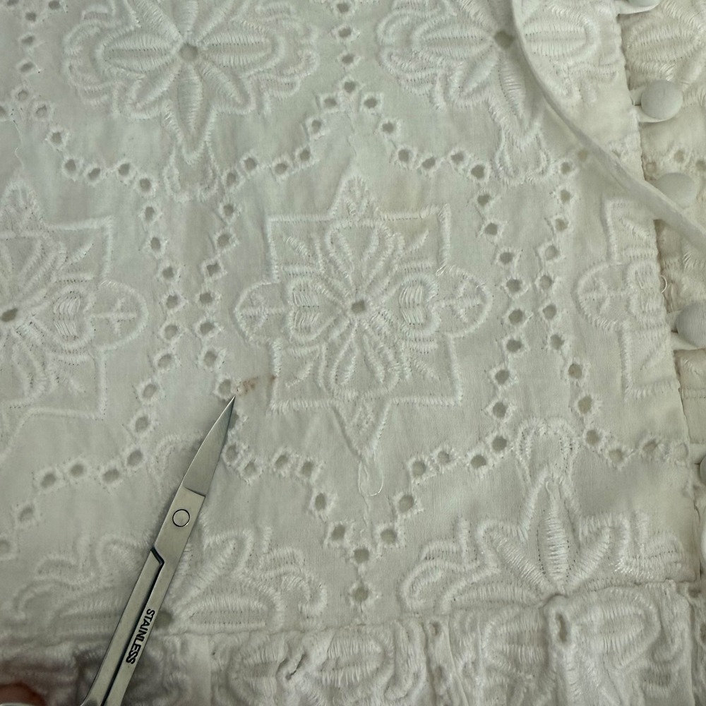 Vineyard Vines NWT Island Eyelet Swing Dress White Cap Medium Bridal Graduation - Picture 7 of 11